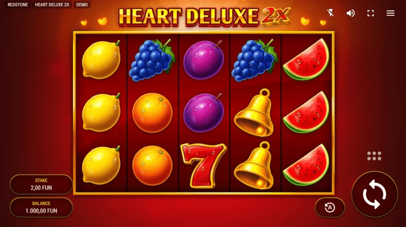 Heart Deluxe 2x - scáileán cearrbhachais le ríleanna 5x3